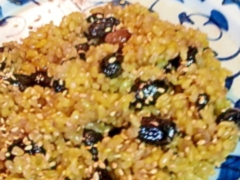 肝臓をいたわる玄米と黒豆のおこわ